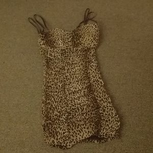 Mini leapord print dress